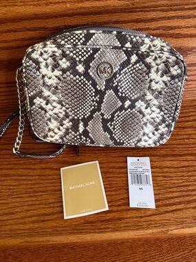 Michael Kors Snake-Print Crossbody Fulton